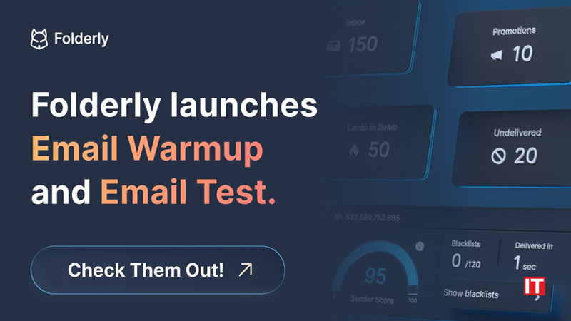 Folderly Fires up Email Warmup and Email Test. Check Them Out_logo/IT Digest