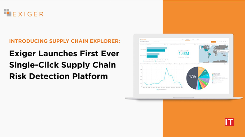 Exiger Launches First Ever Single-Click Supply Chain Risk Detection SaaS Platform logo/IT Digest