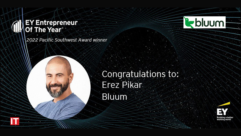 Bluum CEO Erez Pikar Honored as EY Pacific Southwest Entrepreneur of the Year