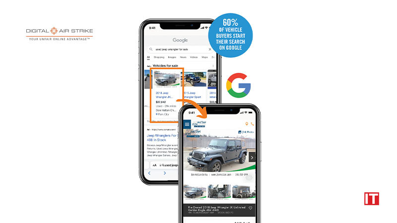 Digital Air Strike Expands CX Inventory Merchandising Technology Solutions with Google Vehicle Ads logo/IT Digest